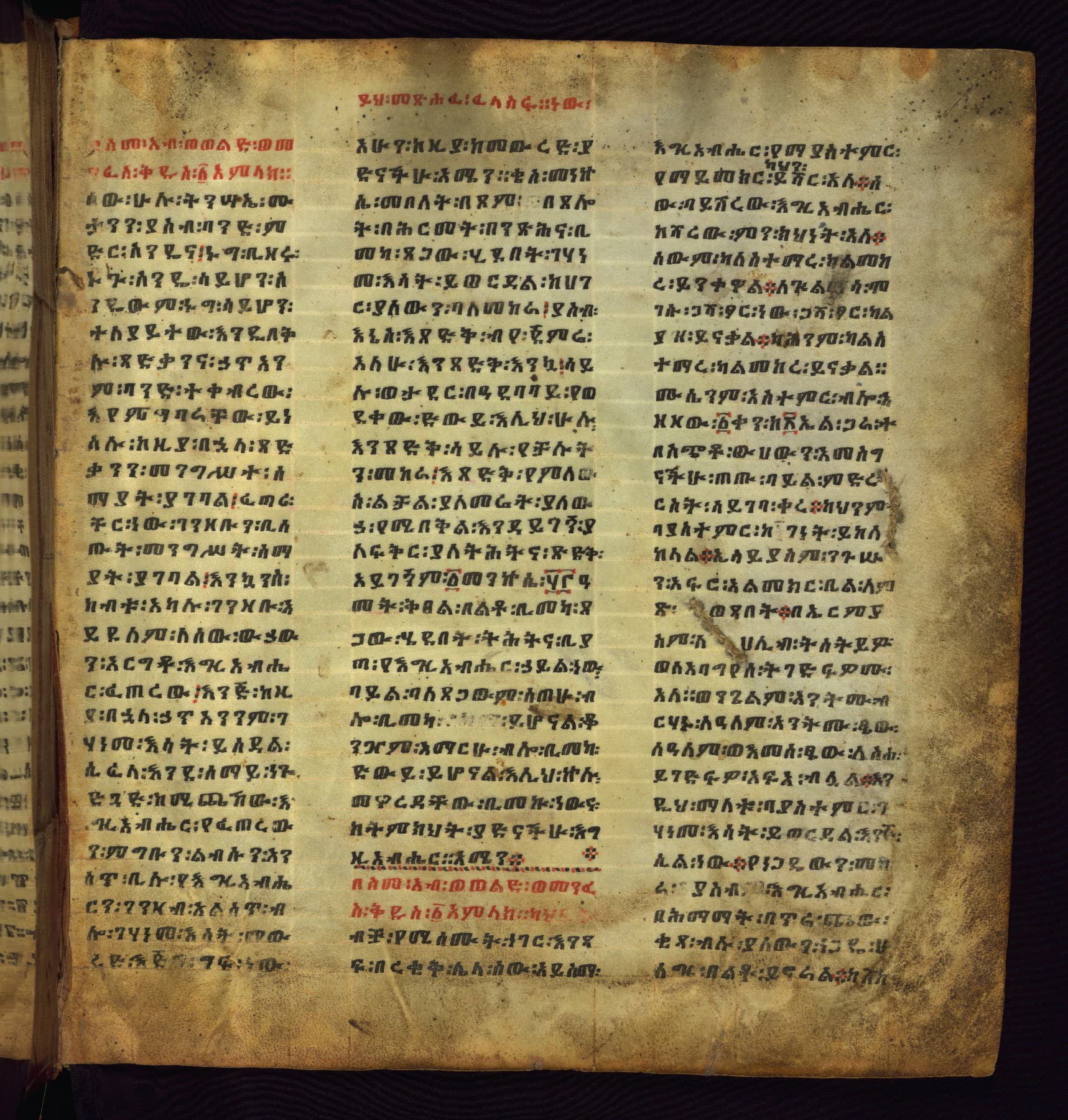 Ge'ez manuscript page